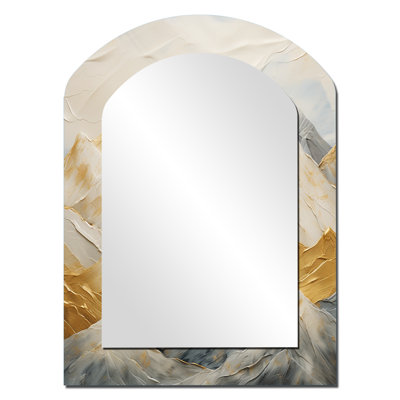 Alpine Mountain Harmony I - grand miroir mural asymétrique Mountain