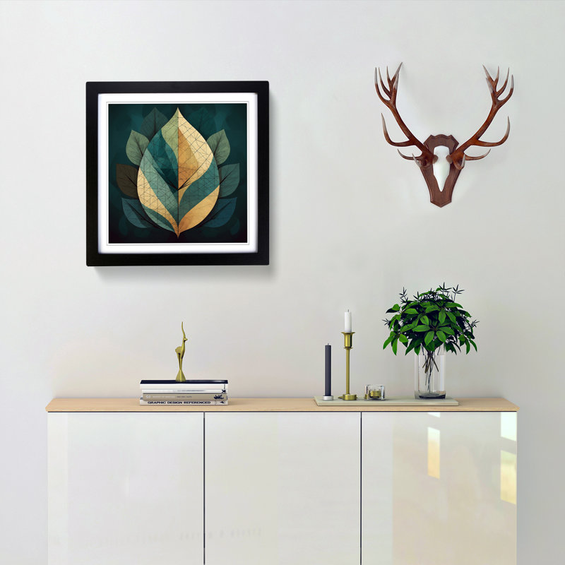 Single Picture Frame Print on Wood, Black Framed
