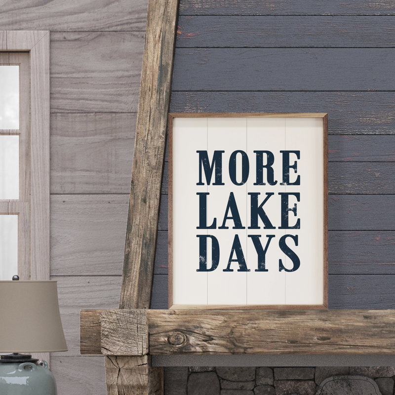 More Lake Days Blue White, H 10 po x l 8 po