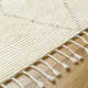 Talon Geometric Hand-Knotted Wool Area Rug in Cream