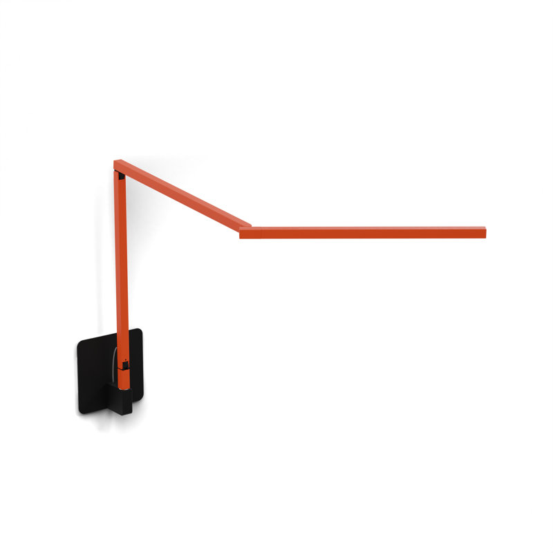 Lampe de bureau Z-Bar Gen 4 avec fixation murale câblée, 3 500K, H 12,5 po x l 25,6 po x P 4,5 po, Orange mat