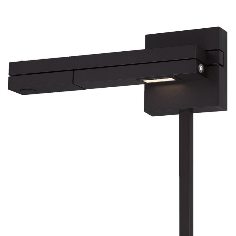 Sagie LED Plug-in Swing Arm Sconce, Black