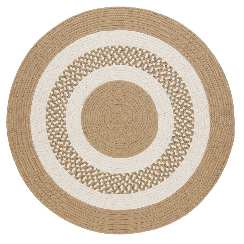 Tapis réversible intérieur / extérieur Bloxom - sable cubain, Rond 3 pi