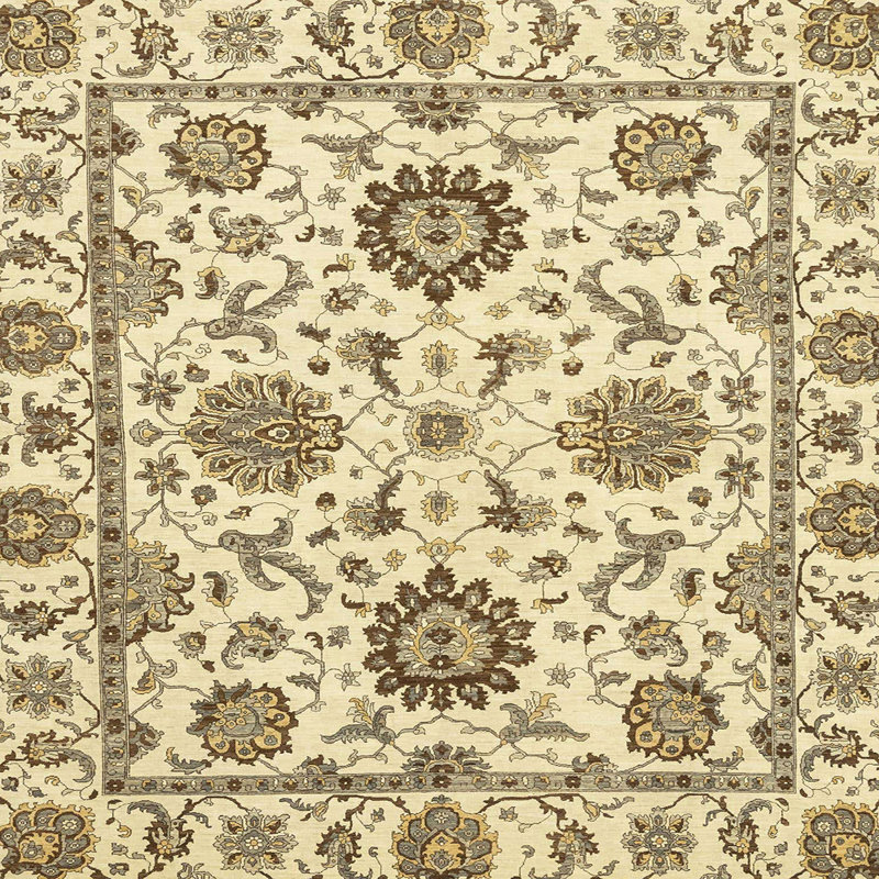Abstract Indoor Rug, Square 7'