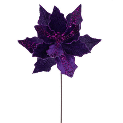 Tige de poinsettia rayée 10 po x 20 po Il comprend trois pièces par sac.