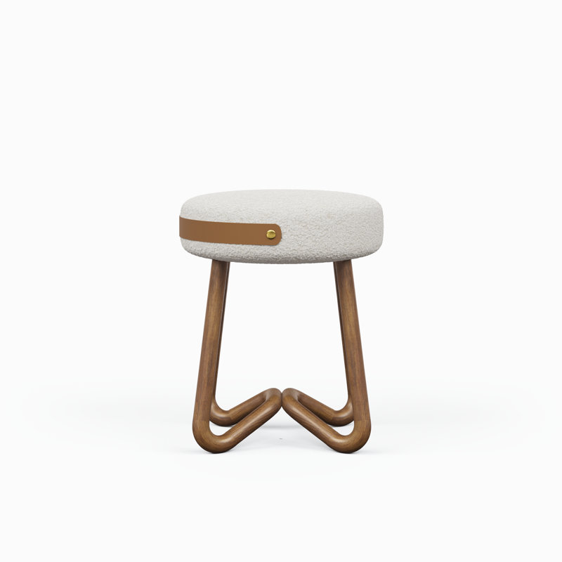 Loop Accent Stool, Noodles Natural/Nozes/Caramel