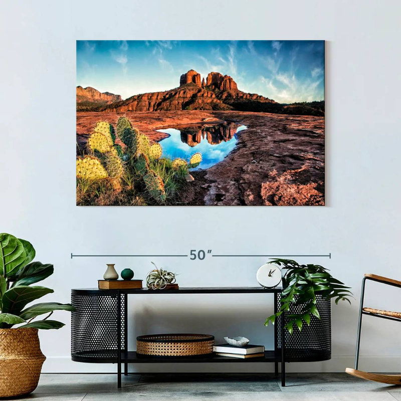 Cathédrale d'Alvord, rocher et réflexion Sedona AZ II, H 32 po x l 48 po