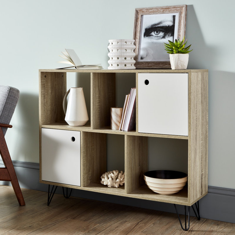 Azeil Bookcase, Natural/White