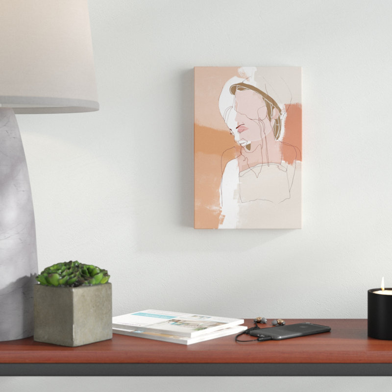 Peinture sur toile, "Painted Contour Portraits II", H 12 po x l 8 po