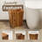 Solid Acacia Wood Decorative Waste Basket With Handles (2 Gallon) - Versatile Trash Can  for Home, Office, Bedroom & Bath-117164679-117164681