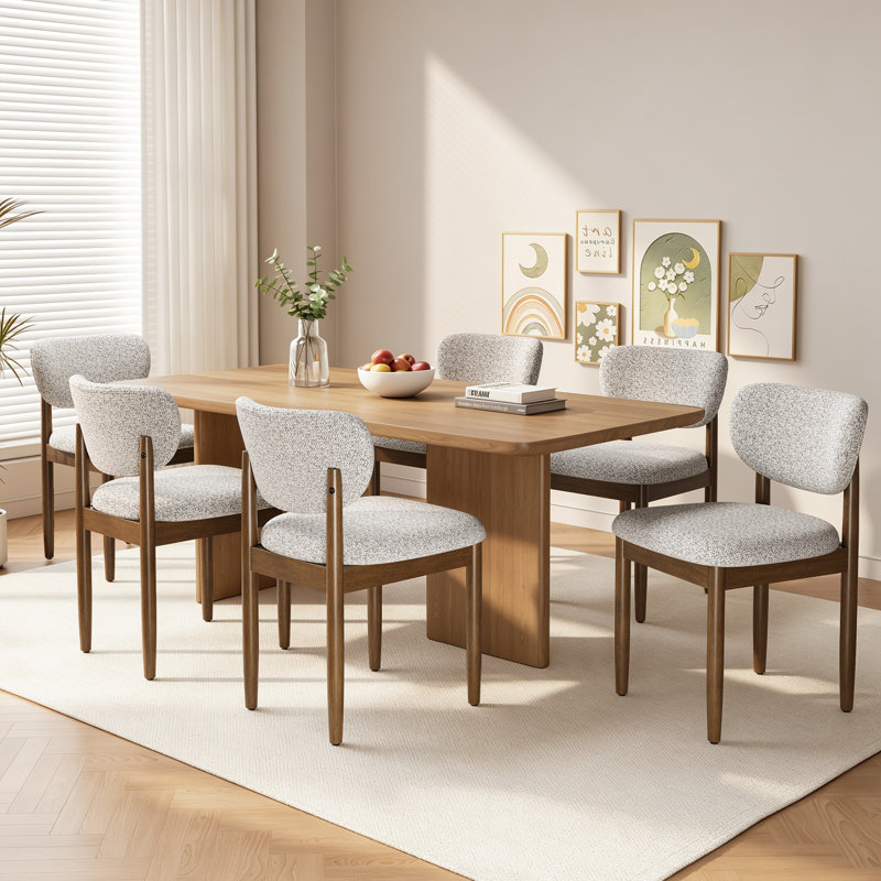 Chaise d'appoint rembourrée en bois massif, Kaki