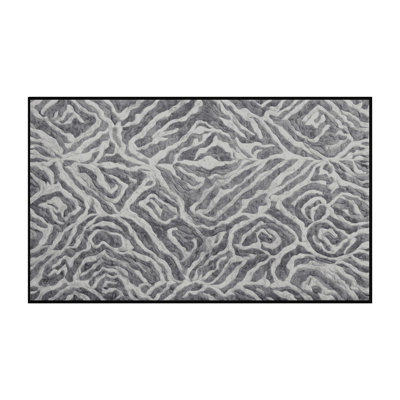 Tapis gris lavable à la machine