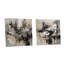 Ensemble de 2 peintures murales abstraites en acrylique gris et noir-896105115