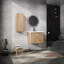 Meuble-lavabo de salle de bain avec lavabo en résine et armoire d'appoint, 24 po, structure de contreplaqué moderne,