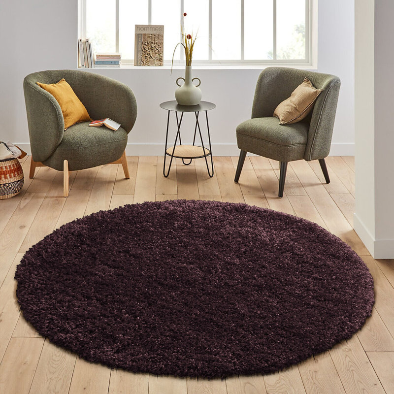 Verona Thick Brown Shaggy Area Rug – Soft Pile, Non-Slip, Durable Polypropylene Carpet for Living Room, Bedroom & Hallway