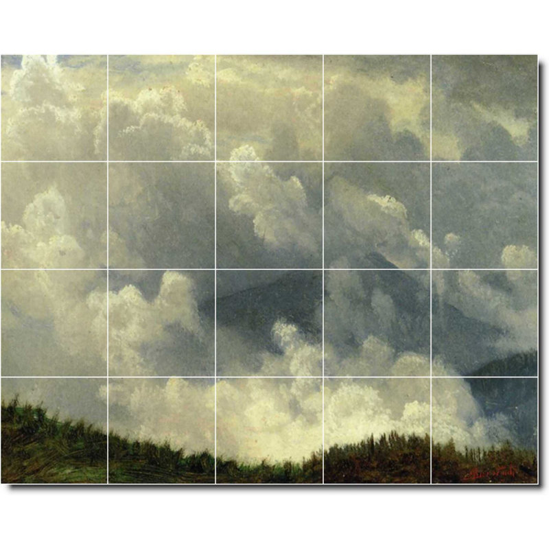 Carreau de céramique décorative 60 po x 48 po 12 po x 12 po, Paysage 472