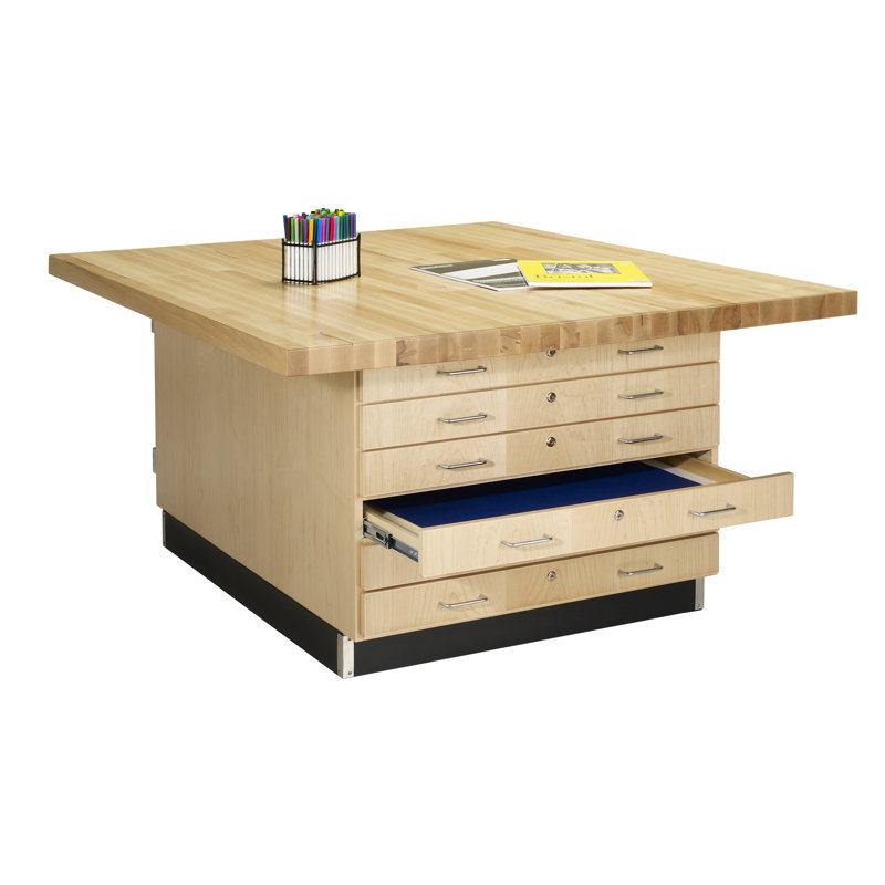 4 postes de travail, H 31,25 po x l 64 po x P 54 po, 4