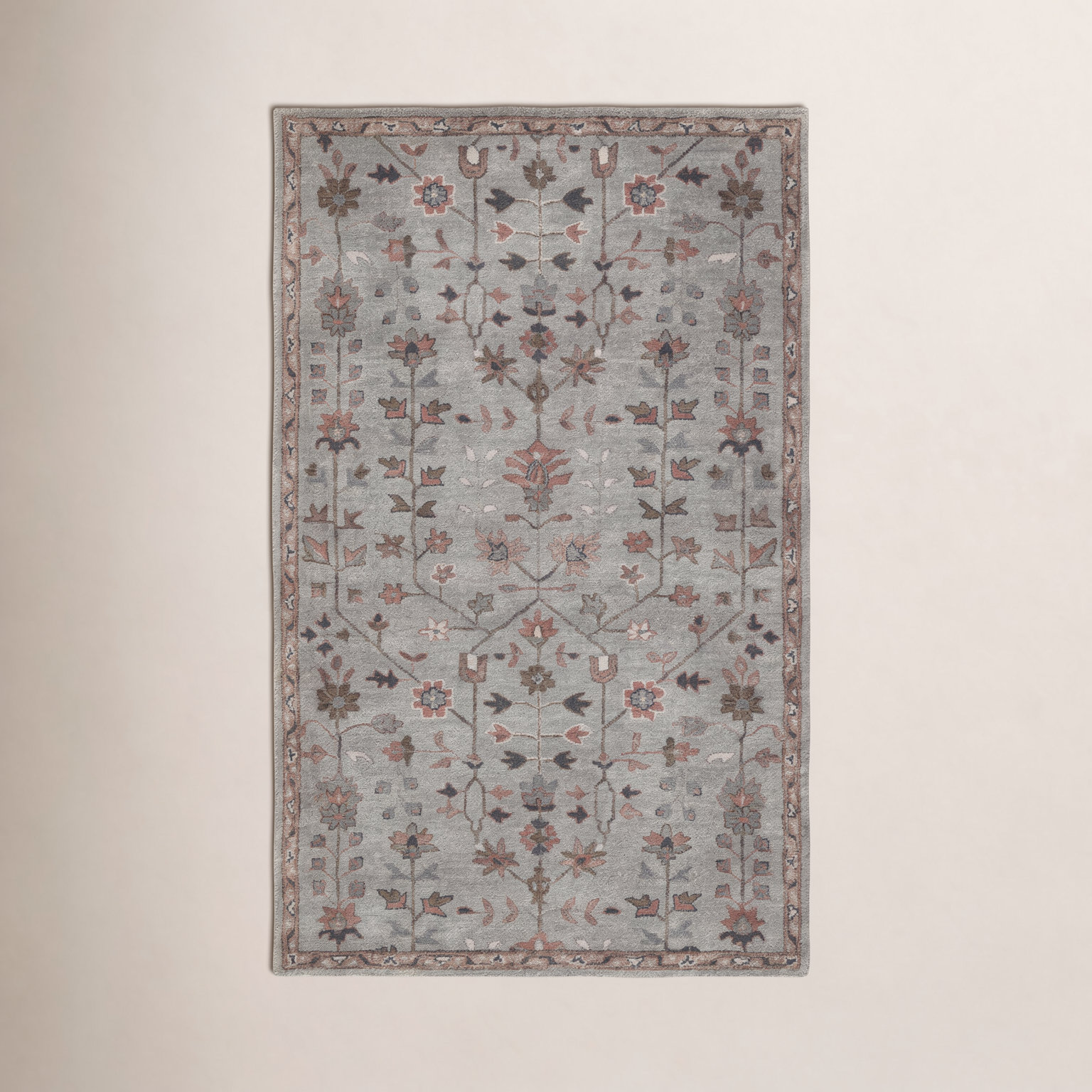 Hand-Tufted Floral Wool Rug, Rectangle 8'9" x 11'9"