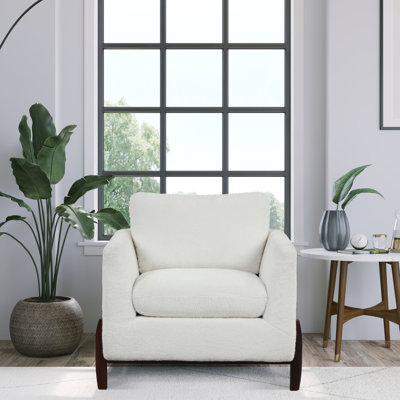 Vestin 35.5'' Sherpa Fabric Accent Chair