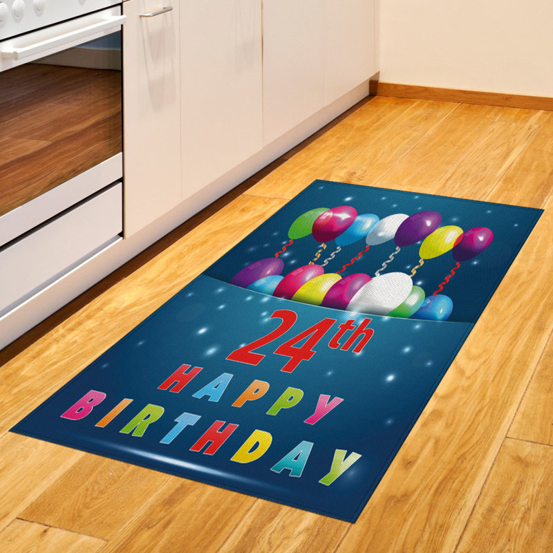 Tapis décoratif coloré en fibres de polyester à haute densité, Rectangle 2 pi 7 po x 5 pi