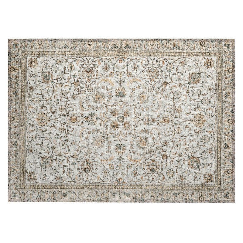 Machine Washable Indoor/Outdoor Chantille ACN2576 Traditional Rug, 1'8" x 2'6", Ivory