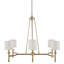 Lustre 6 lumières avec abat-jour tambour en tissu Voir ci-dessous-605246565