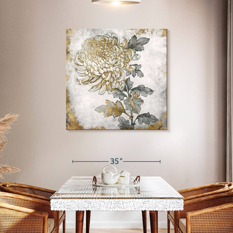 Harnek Gold Fleur II, 39" H x 39" W