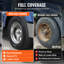 Rear Axle Wheel Covers, Spiked Axle Cover for Semi Truck, ABS Electroplate Rust-Resistant Lug Nut Covers, Universal Fit, Installation Tool Included, Complete Axle Cover Combo Kit