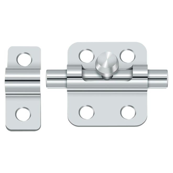 Deltana 2BBU26 2" Barrel Bolt in Polished Chrome, Polished Chrome