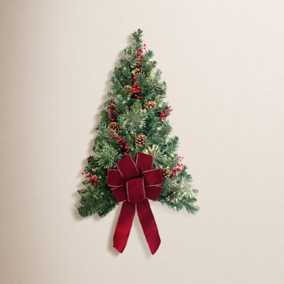 Pre-Lit Wall Tree with Timer