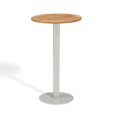 Travira Outdoor Round Teak Bar Table