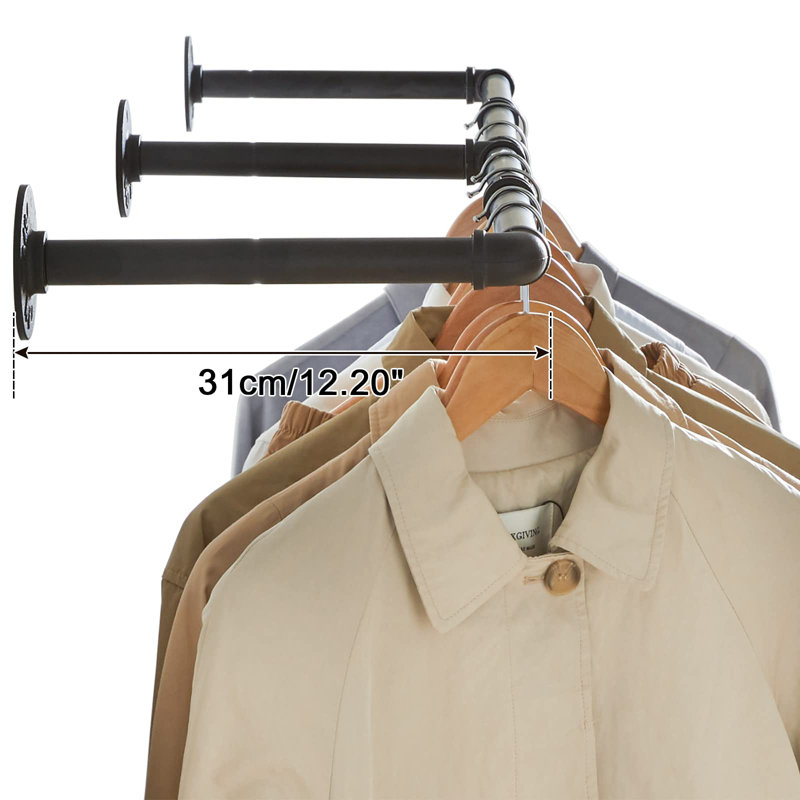 178cm Wall Mounted Clothes Rack