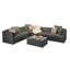 Bogarella 5 Seater Rattan Effect Sofa Set