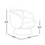 Fauteuil d'appoint pivotant rembourré avec coussin Zara-1015672445