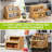 Bread Storage Farmhouse Bread Box For Kitchen Countertop Bread Container With Clear Window Breadbox Double Layer Bamboo Extra Large Capacity Bin Kitchen Food Storage Container(Natural)