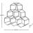 Geometric Countertop Wine Rack For 6 Bottles, Freestanding Hexagonal Honeycomb Design Wine Holder For Kitchen, Bar, Or Pantry Storage