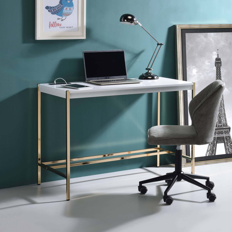 Bureau d'écriture Bristyn, Blanc, H 30,5 po x l 42,5 po x P 20,5 po