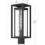 Lampadaire d'extérieur noir texturé à une lumière avec verre d'eau transparent 19 po Shaw-127449517