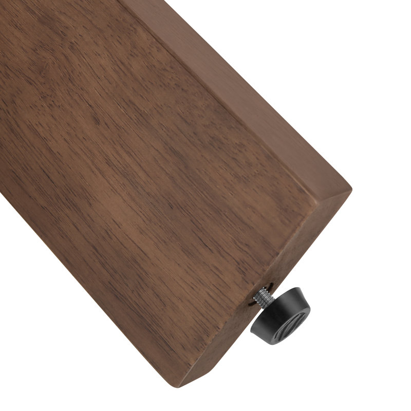 Ensemble de 6 chaises de salle à manger en bois massif Pliner Albert, Noir / bois espresso