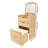 Makeup Vanity Table Set Vanity Desk Bedside Table Storage Cabinet With Mirror, 3 Drawers, Stool-1155531622