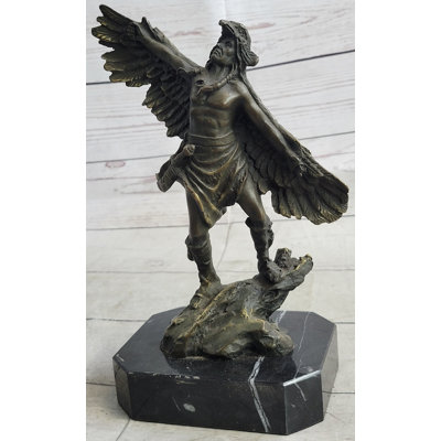 Statue amérindienne danseuse de chaman en bronze