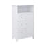 Armoire de rangement pour salle de bain avec 3 tiroirs et 1 porte - blanc