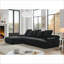 Canapé modulaire, canapé modulaire en L 110,25 x 67 po pour salon | noir | Melange Velvet