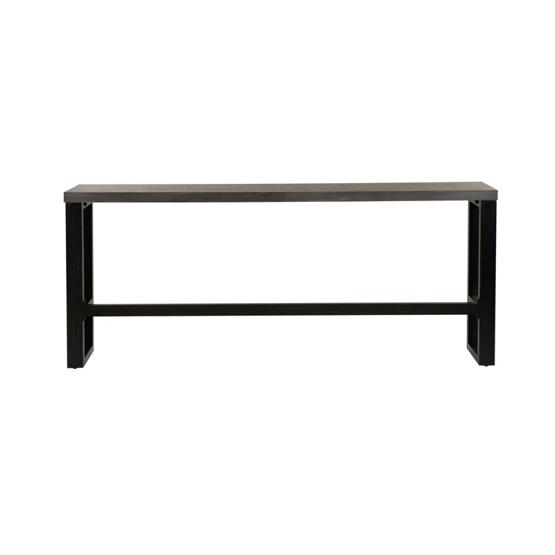 Wellman Metal Base Dining Height Pub Table, Gray