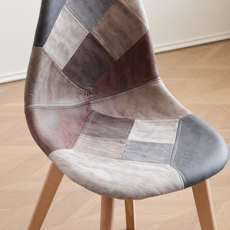 Galvez Upholstered Dining Chair, Brown/Grey