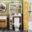 Rangement au-dessus de la toilette-1097604734