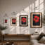 Scarlet Bloom Botanical - Print-530410555-530410556