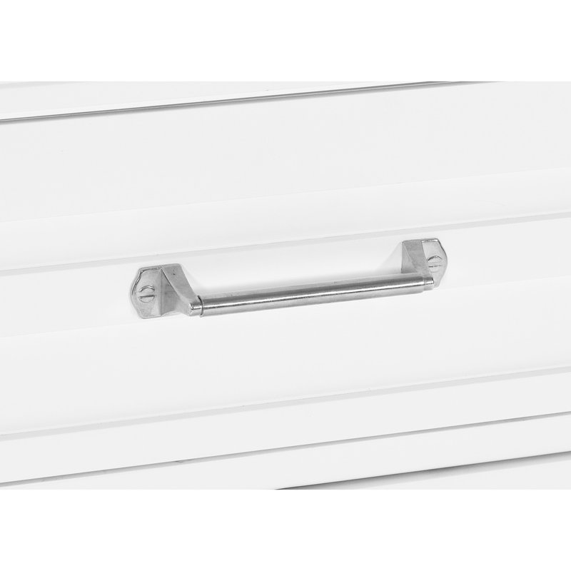 Table de chevet blanche transitionnelle avec 2 tiroirs, table de chevet en bois 2, Blanc