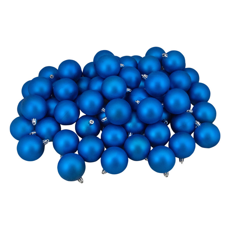 Boule de Noël mat incassable, Bleu somptueux