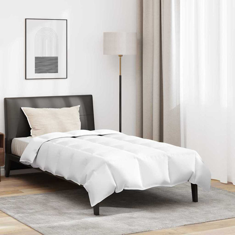 Duvet Set With Pillow 2 Pcs White Down, 200 x 135 cm Duvet Cover + 1 Accent Pillow